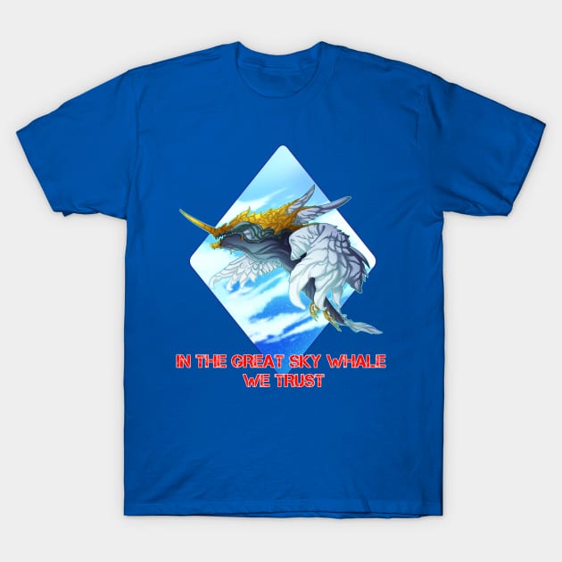 The Great Sky Whale T-Shirt by Bhryn